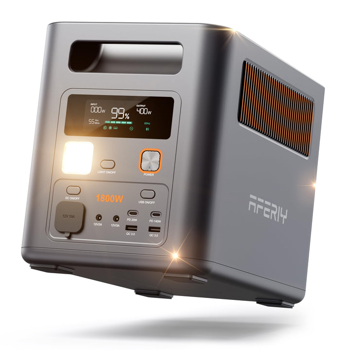 AFERIY P180Pro 1800W Tragbare Powerstation 1024Wh, Erweiterbar Auf 5120Wh LiFePO4 Solargenerator & 1