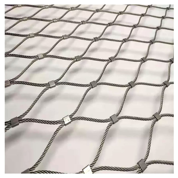 DTVEW 304 Edelstahl-Seilnetz, Multifunktionales Metallgeflecht, Maschendrahtzaun, Gartenzaun, Horizo
