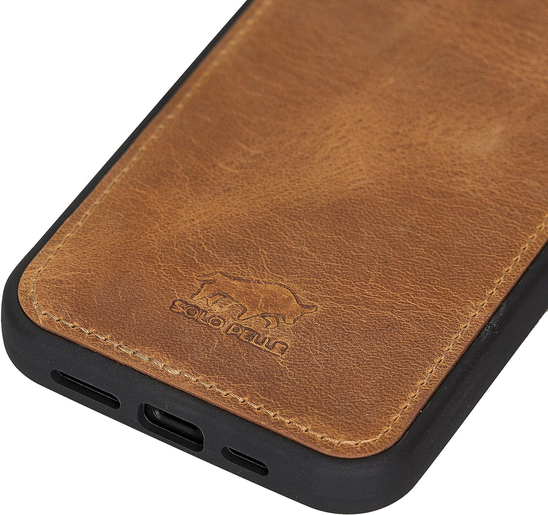Solo Pelle Lederhülle für das iPhone 13 in 6.1 Zoll Stanford Case Leder Hülle Ledertasche Backcover