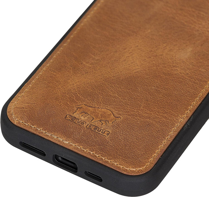 Solo Pelle Lederhülle für das iPhone 13 in 6.1 Zoll Stanford Case Leder Hülle Ledertasche Backcover