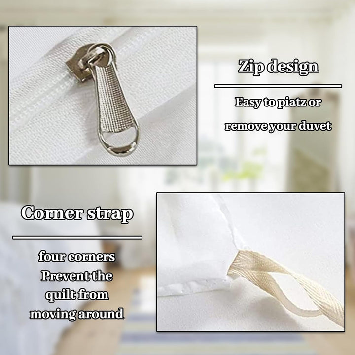 Pferde bettwäsche 135x200, 3D Pferdemuster Bettwäsche-Sets mit Reissverschluss, Super Weiche Angeneh