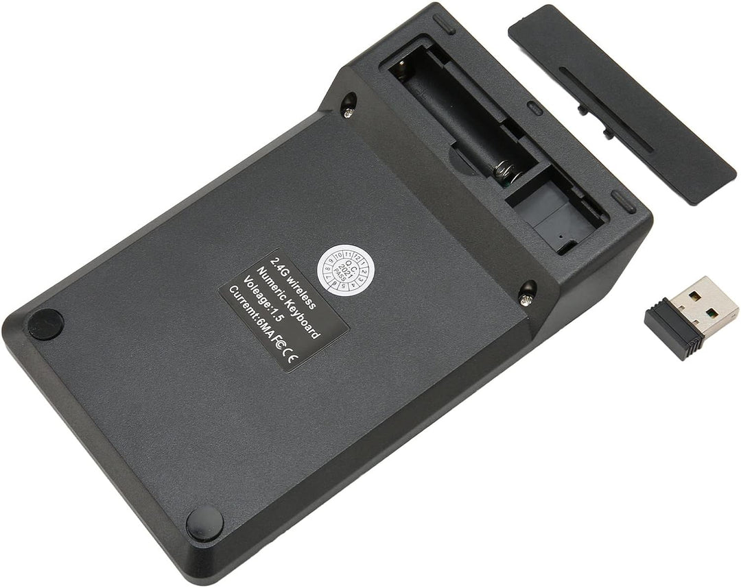 Bewinner Kabelloser 2,4 G Ziffernblock für Laptop, 18 Tasten, Externer Ziffernblock, Treiberfrei, Sc
