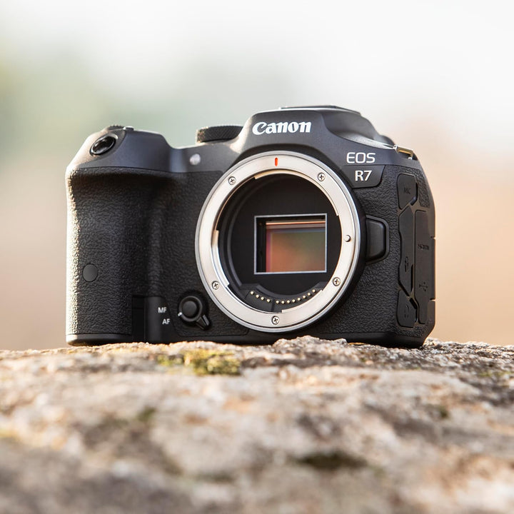 Canon EOS R7 Kamera spiegellose Camera (DSLR Upgrade, Hybridkamera, 4K/30p Videoaufnahmen, bis zu 15