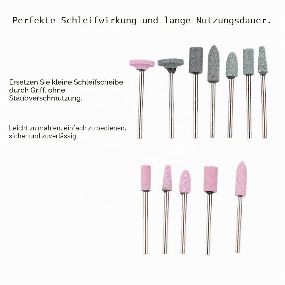 100Pcs Schleifkörper Schleifkopf, Nagelfräser Bits, Berufsnagel Bohrer Stellten Maniküre Pediküre Na