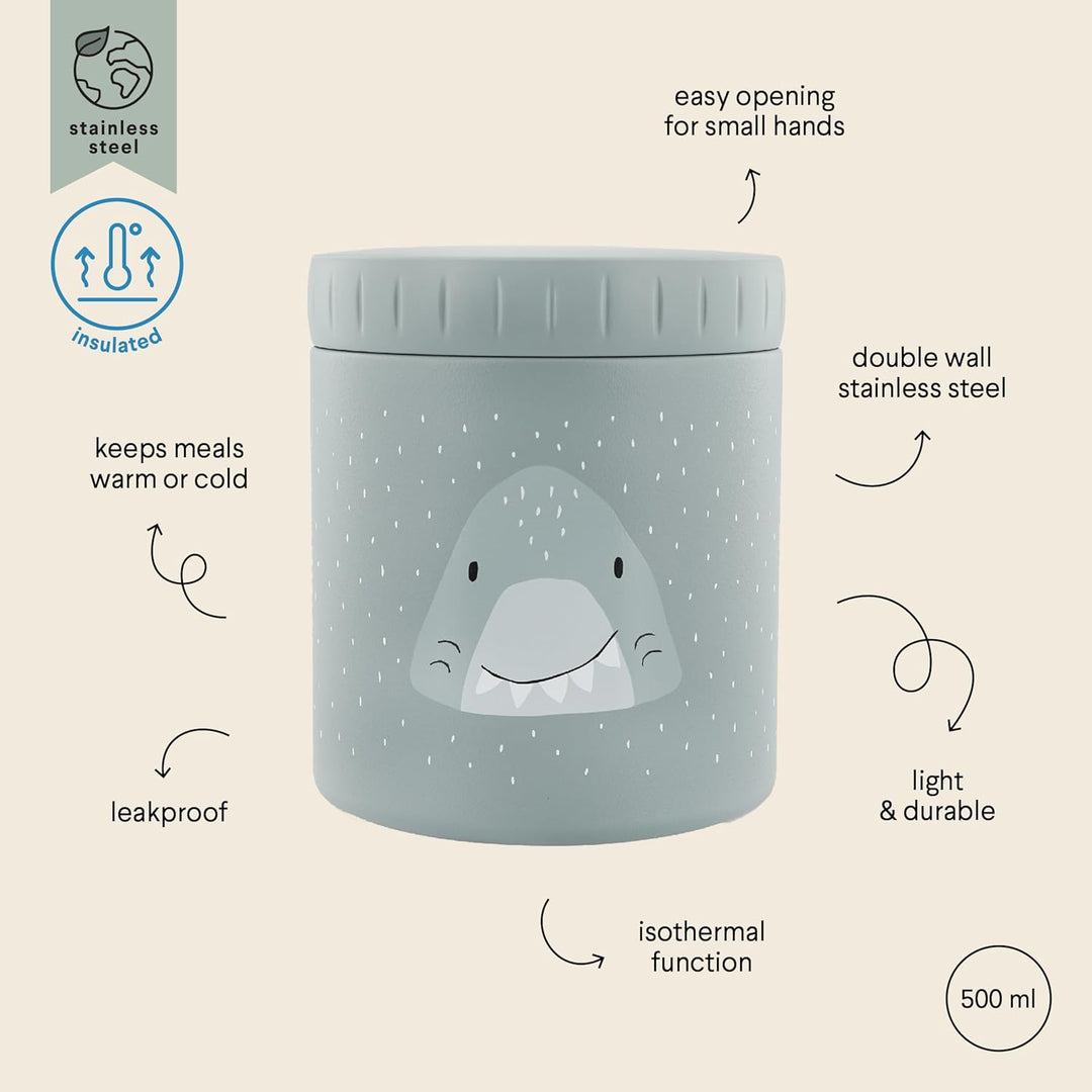 Trixie - Isolierte Lunchbox aus Edelstahl, 500 ml – Lebensmittelbehälter für Mittagessen/Snacks (Mr.