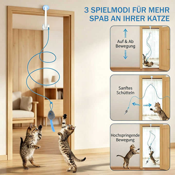 Elektrisches Katzenspielzeug - Katzenspielzeug Selbstbeschäftigung mit Drei Mäuse Spielzeug, Automat