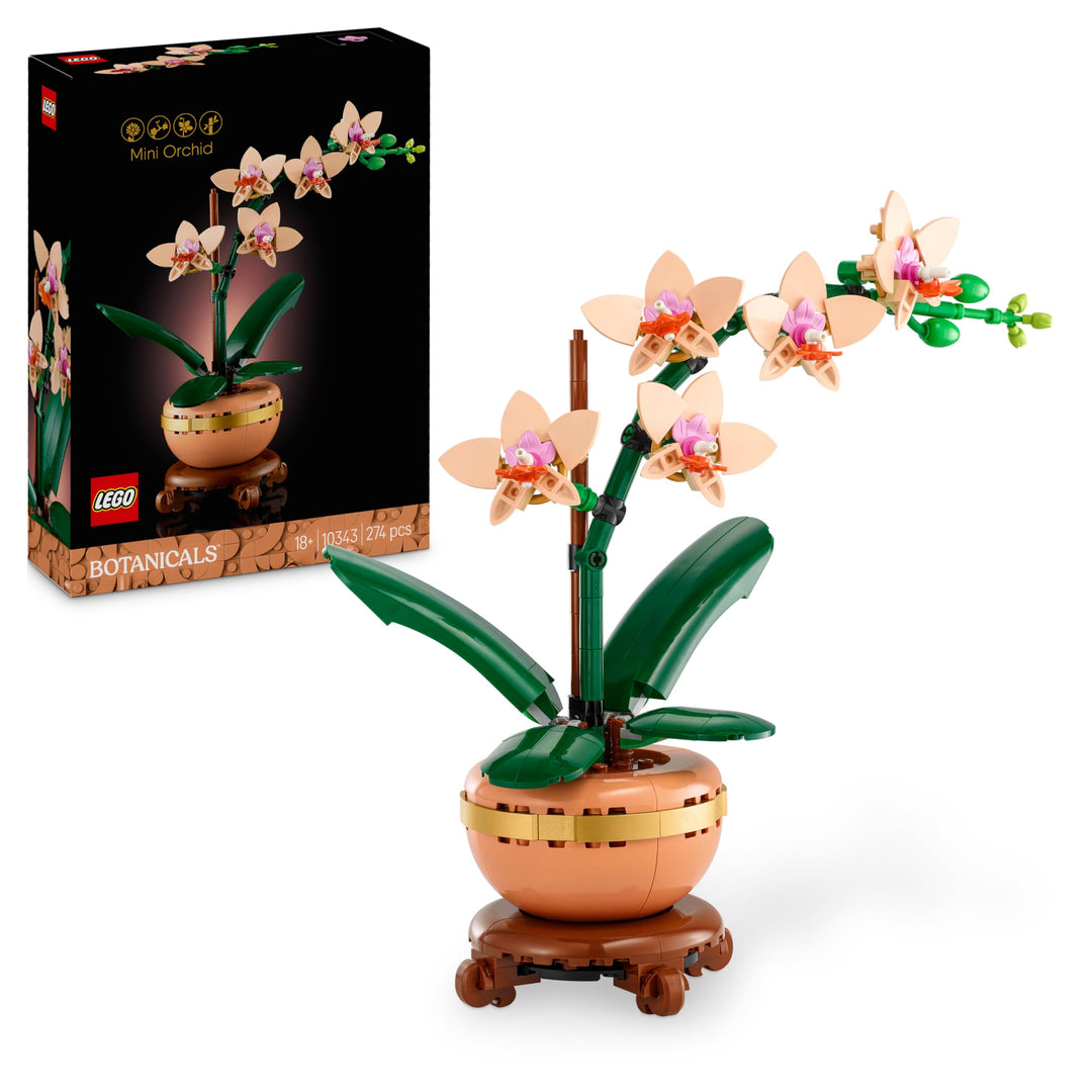 LEGO Botanicals Mini-Orchidee - Kunstblumen Set - Deko fürs Wohnzimmer oder Büro - Geschenk für Frau