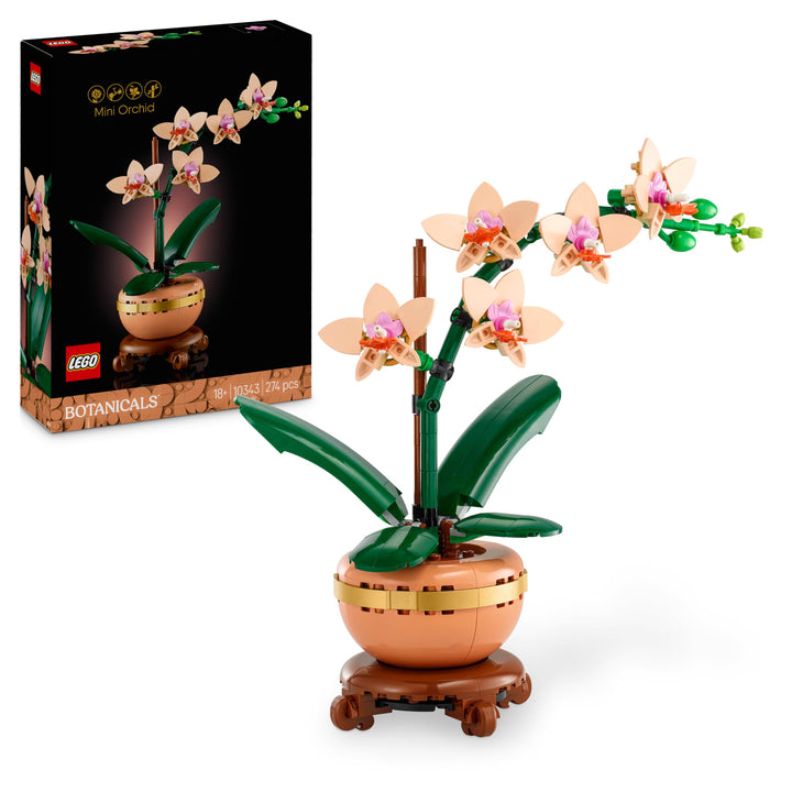 LEGO Botanicals Mini-Orchidee - Kunstblumen Set - Deko fürs Wohnzimmer oder Büro - Geschenk für Frau
