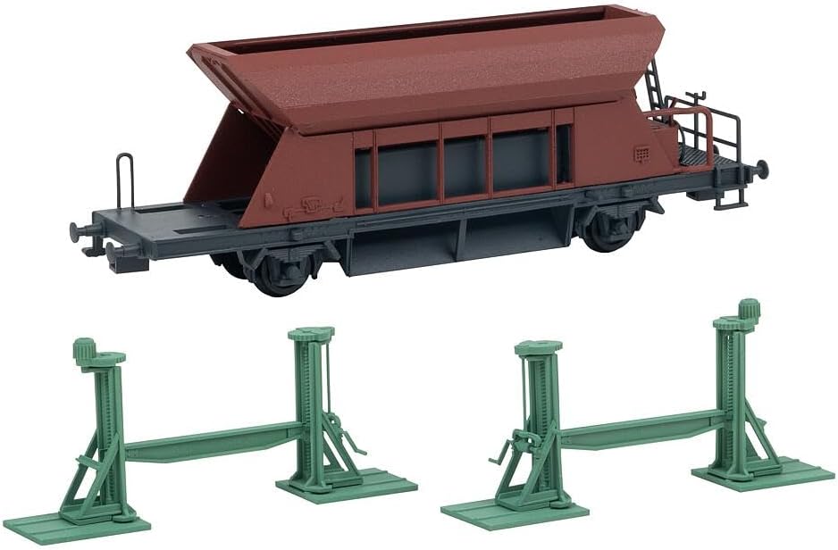 Faller 120323-2 Spindelhebeböcke mit aufgebocktem Waggon - Spurweite H0