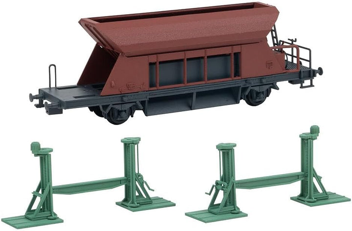 Faller 120323-2 Spindelhebeböcke mit aufgebocktem Waggon - Spurweite H0