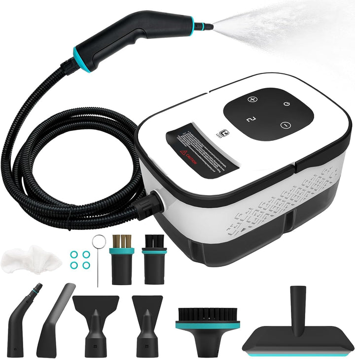 Dampfreiniger Handgerät, 6-Gang Steam Cleaner mit Grossem Tank & 10 Zubehör, 10s Schnellheizungs Han