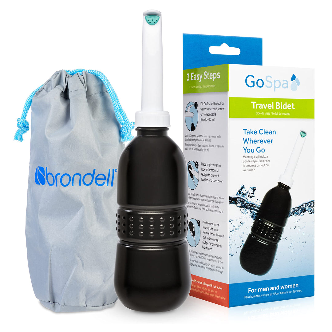 Brondell GS-70BLK GoSpa Essential Tragbares Bidet für den täglichen Gebrauch, Camping, Wandern und O