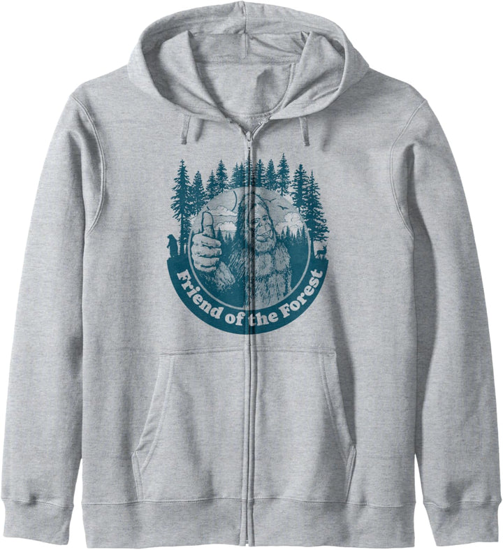 Friend of the Forest Funny Bigfoot Nature Thumbs Up Tree 80s Kapuzenjacke