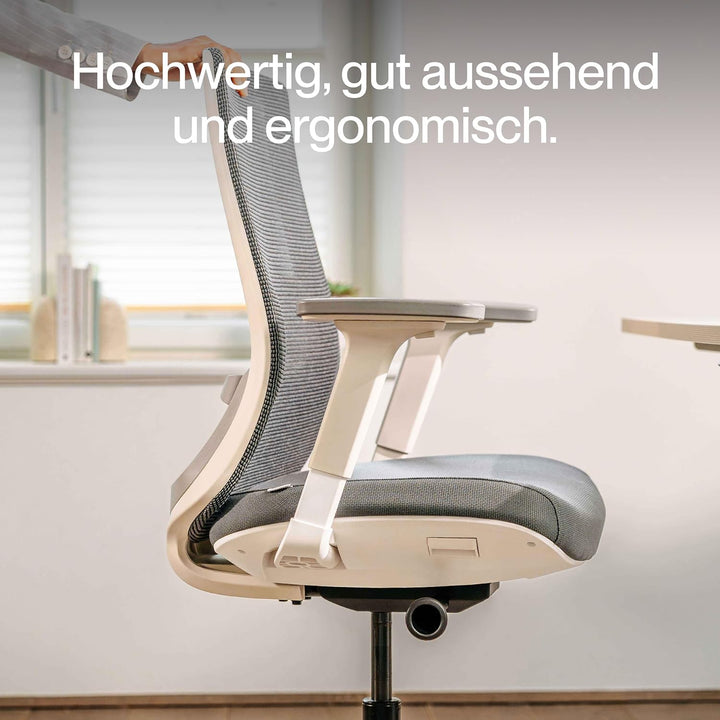 Ergo Bürostuhl Ergonomisch mit Armlehnen Schwarz | | Schreibtischstuhl mit Synchronmechanik, Lordose