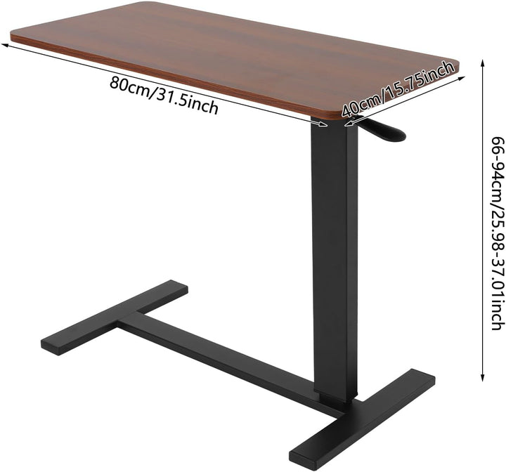 Beistelltisch Höhenverstellbar Betttisch Klappbar: 66-94 cm Pflegetisch mit Rollen Laptoptisch Deskt
