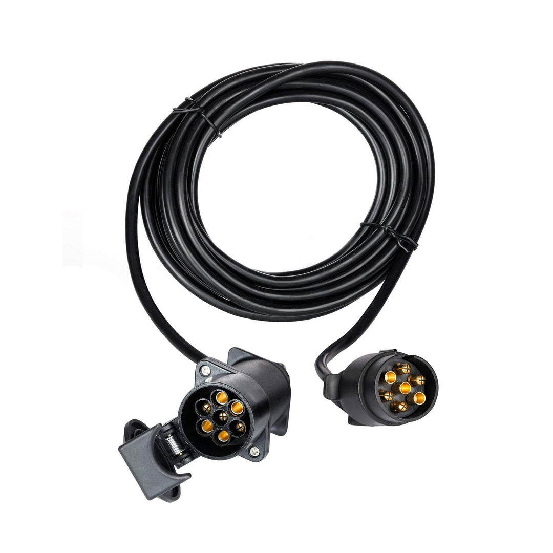 6M Anhänger Verlängerungskabel 7 polig mit Anhängerstecker Steckdose, 12V Anhänger Verlängerung Kabe