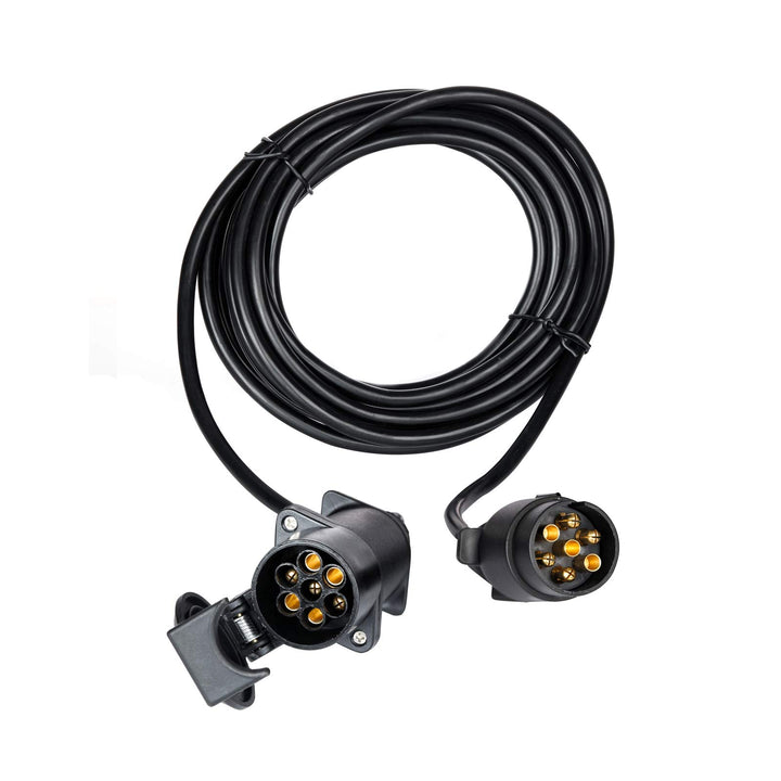 6M Anhänger Verlängerungskabel 7 polig mit Anhängerstecker Steckdose, 12V Anhänger Verlängerung Kabe