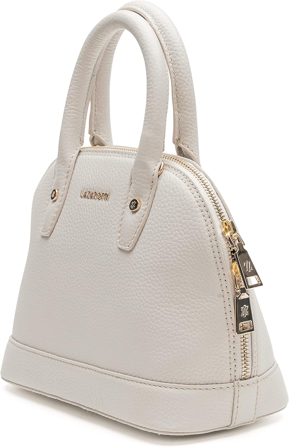 Lazarotti Bologna Leder Handtasche Damen | mit Henkel & abnehmbaren Tragegurt | mittelgrosse Henkelt