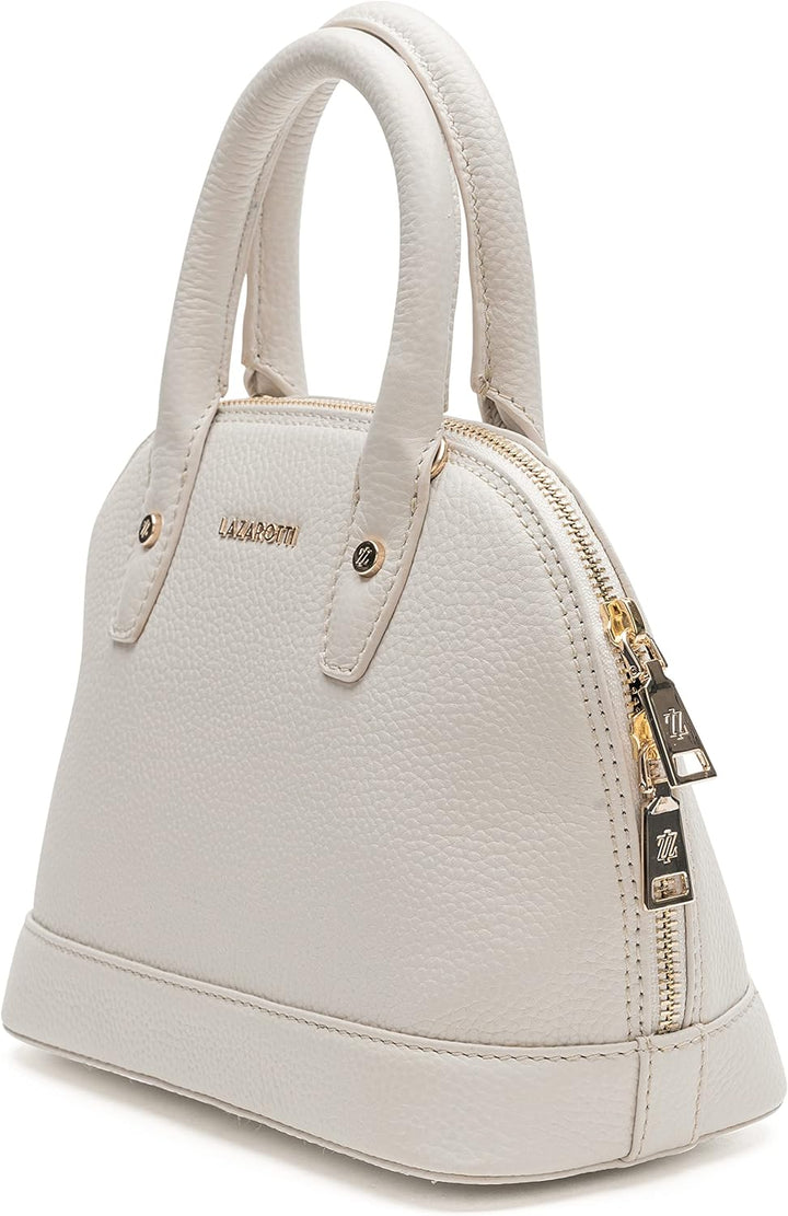 Lazarotti Bologna Leder Handtasche Damen | mit Henkel & abnehmbaren Tragegurt | mittelgrosse Henkelt