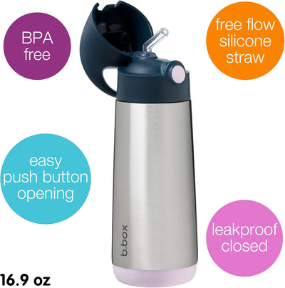 b.box Isolierte Trinkflasche, 500 ml, Indigo Rose, Indigo Rose