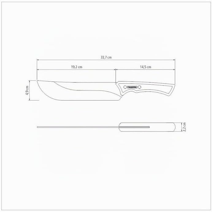 Tramontina CHURRASCO BLACK Fleischmesser, Klingenlänge 20 cm