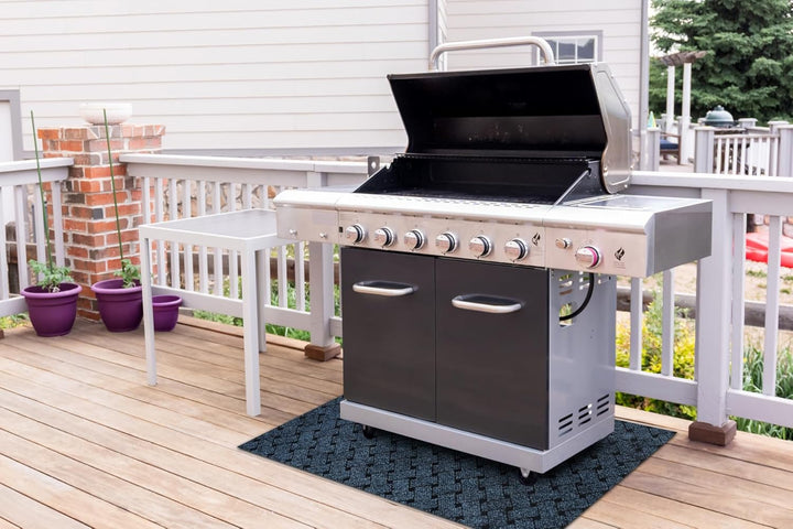VECTRA Grillschutzmatte für Terrasse, draussen - blau 140x200 cm Vectra Blau 140x200 cm, Vectra Blau