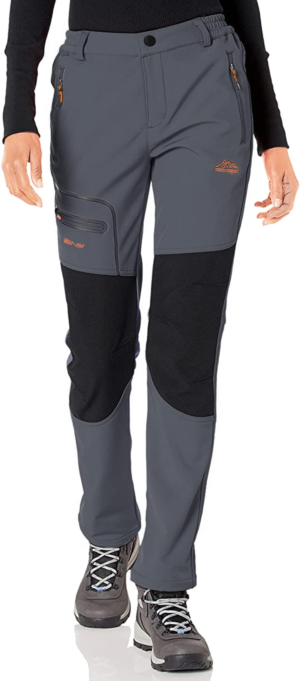 BenBoy Damen Wanderhose Wasserdicht Softshellhose Outdoorhose Winddicht Warm Gefüttert Winter Skihos