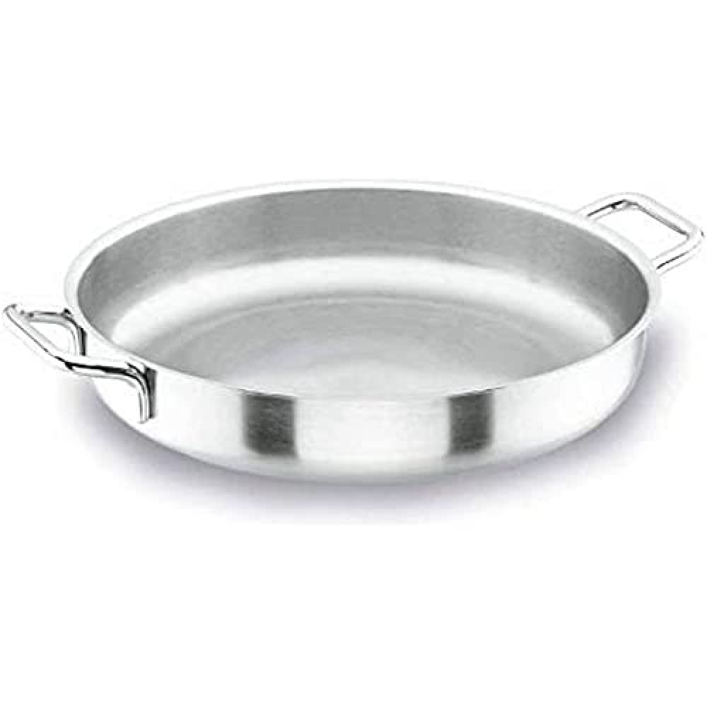 Lacor Wagner 50645W Paella-Pfanne ohne Deckel, Edelstahl 18/10, 45 cm, Silber