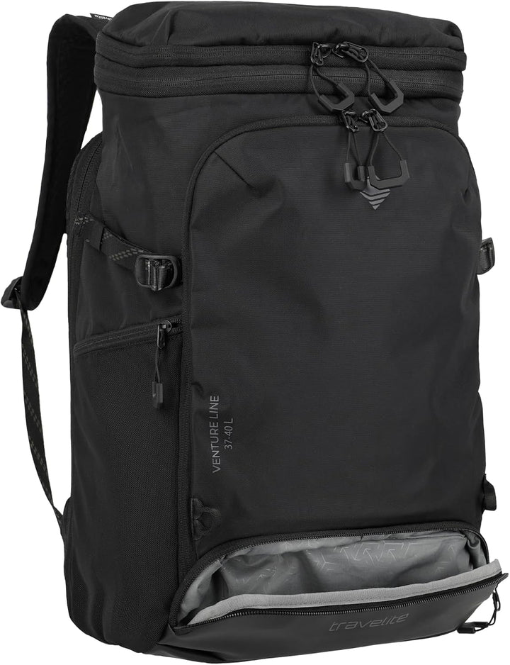 Travelite Rucksack VENTURE LINE XL, 33x53x20 cm, 37 L erweiterbar, robustes Nylon, Laptopfach 15,6 Z