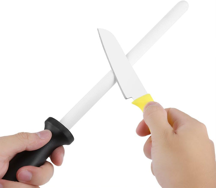 VIFER Schärfstab Keramikschärfstange 8in Keramik-Schärfstab Messerschärfer Stab Küchenschärfer Stein