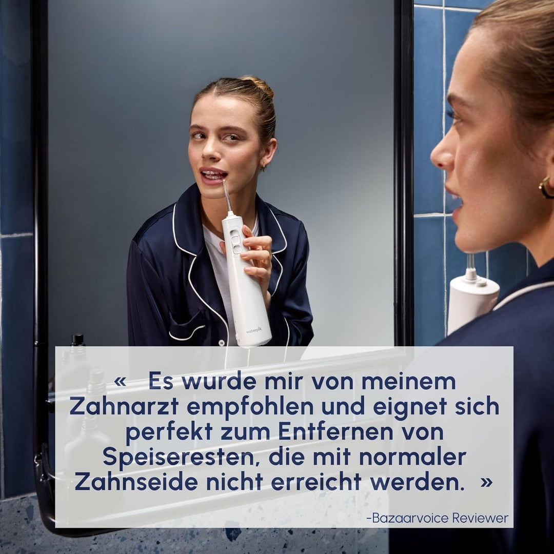Waterpik Pulse Munddusche kabellos, Professionelle 99,9% Plaque Entfernung, 2x Intensitätsmodi, Zahn