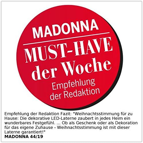 infactory Schneelaterne: LED-Laterne mit Schneewirbel und Deko-Weihnachtsmann, warmweiss (LED Weihna