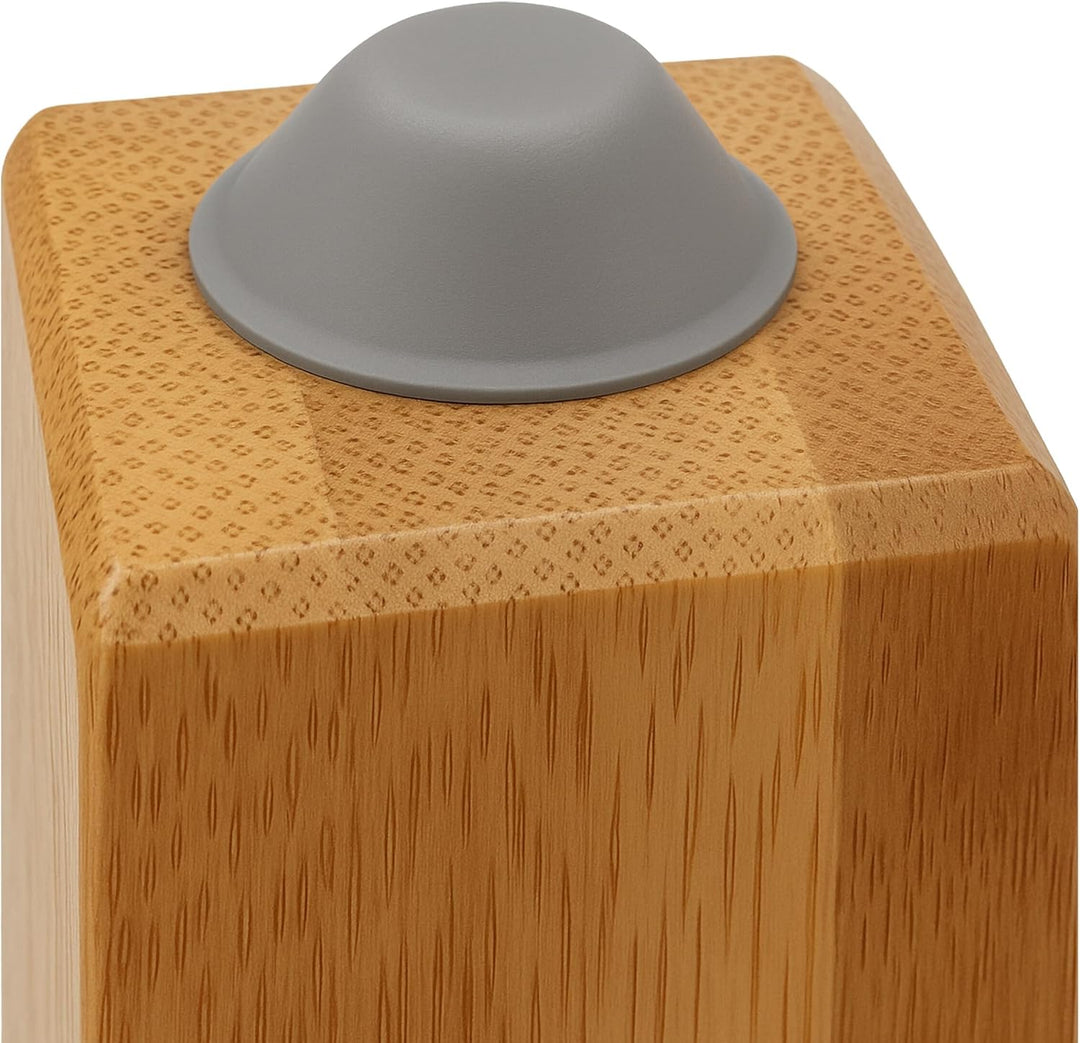 Relaxdays Badhocker Bambus, HxBxT: 45,5 x 48 x 25 cm, Traglast: 150 kg, Antirutsch-Füsse, Sitzhocker