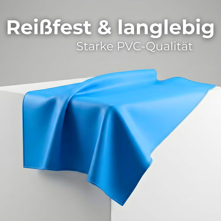 poolomio® PVC-Poolfolie rund, hochwertige &amp; kältebeständige Poolinnenfolie für Schwimmbecken, Ersatz