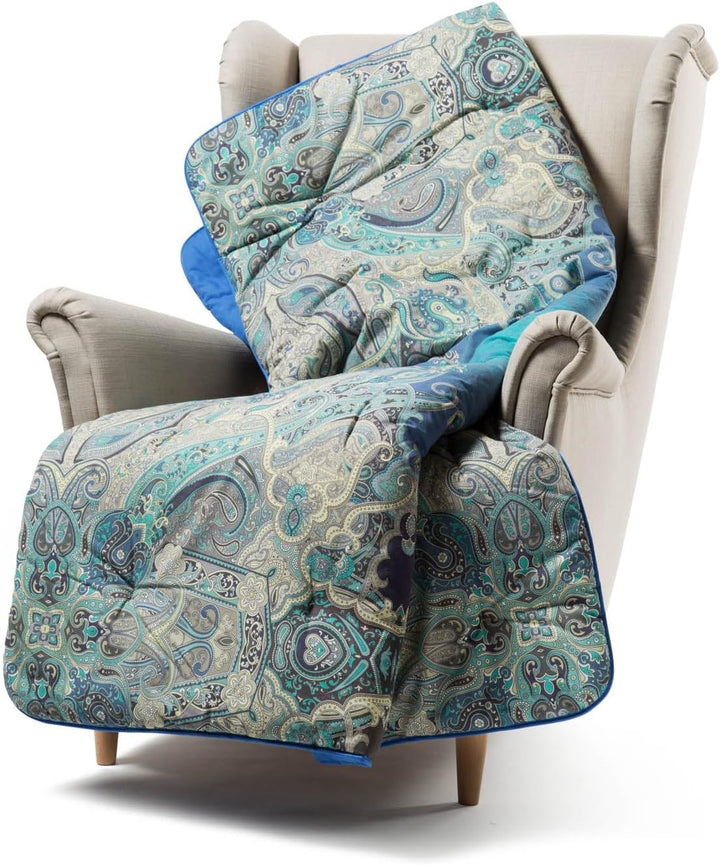 Caleffi - Decke Kashmir Barock, 130 x 170 cm, Blau CM. 130X170 Blau, CM. 130X170 Blau