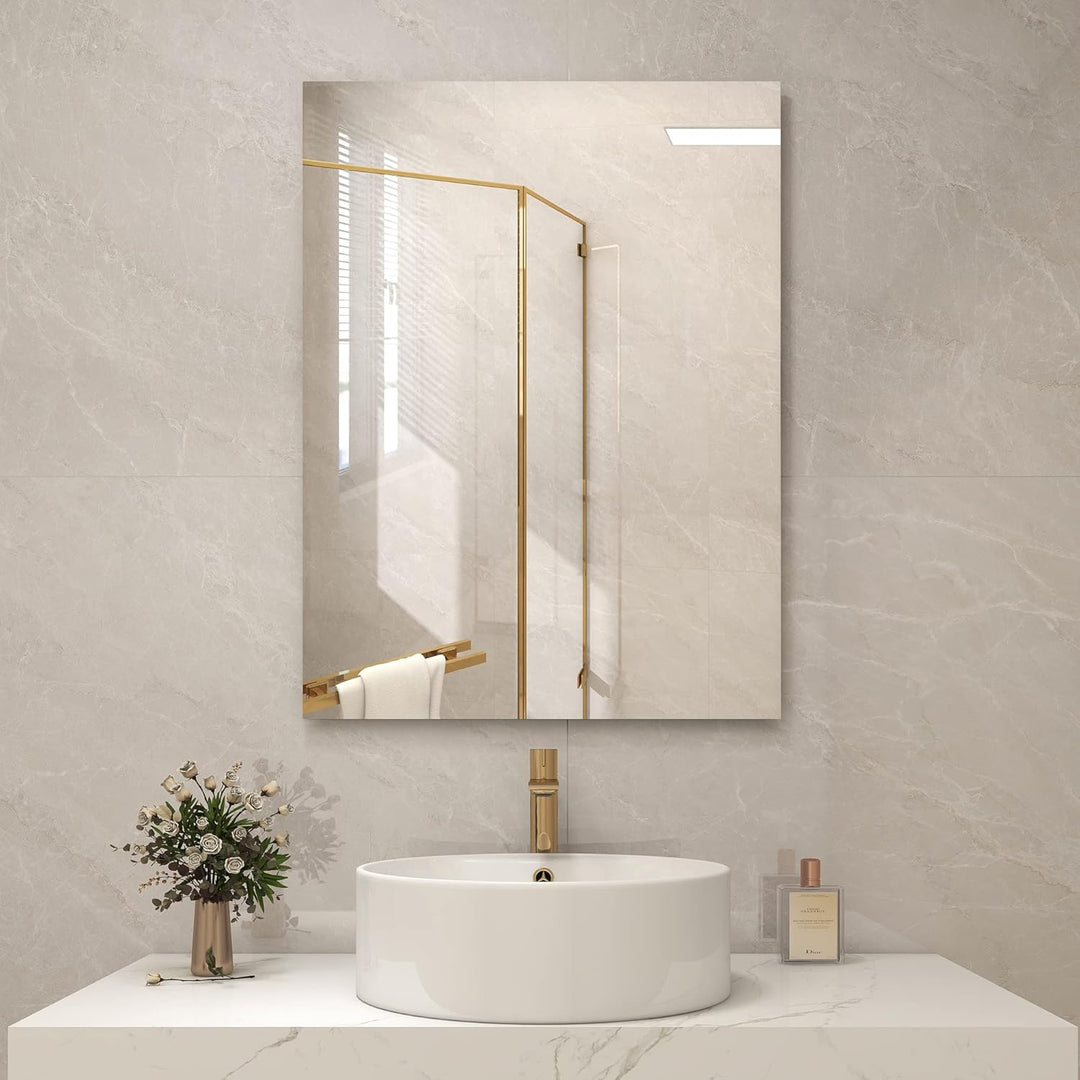 Infrarotheizung Spiegel 450 Watt - Spiegelheizung Infrarot - Badspiegel 80x60 CM - Badezimmerspiegel