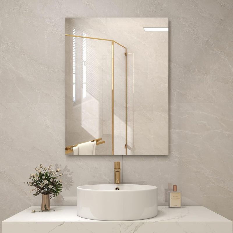Infrarotheizung Spiegel 450 Watt - Spiegelheizung Infrarot - Badspiegel 80x60 CM - Badezimmerspiegel