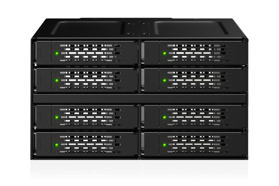 ICY DOCK 8-Bay Wechselrahmen für 8X PCIe 5.0 U.2 / U.3 NVMe SSD (bis 15mm) zu 4X MCIO 8i-Anschluss (