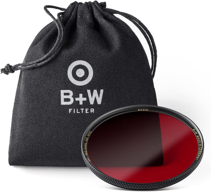 B+W Rotfilter dunkel 091 MRC Basic 105mm (16x vergütet, Professional)