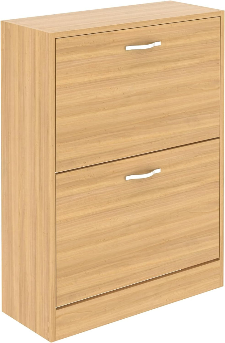 Vida Designs Schuhschrank mit 2 Klappfächern, Aufbewahrung für Schuhe, Organizer, Holzmöbel-Einheit,