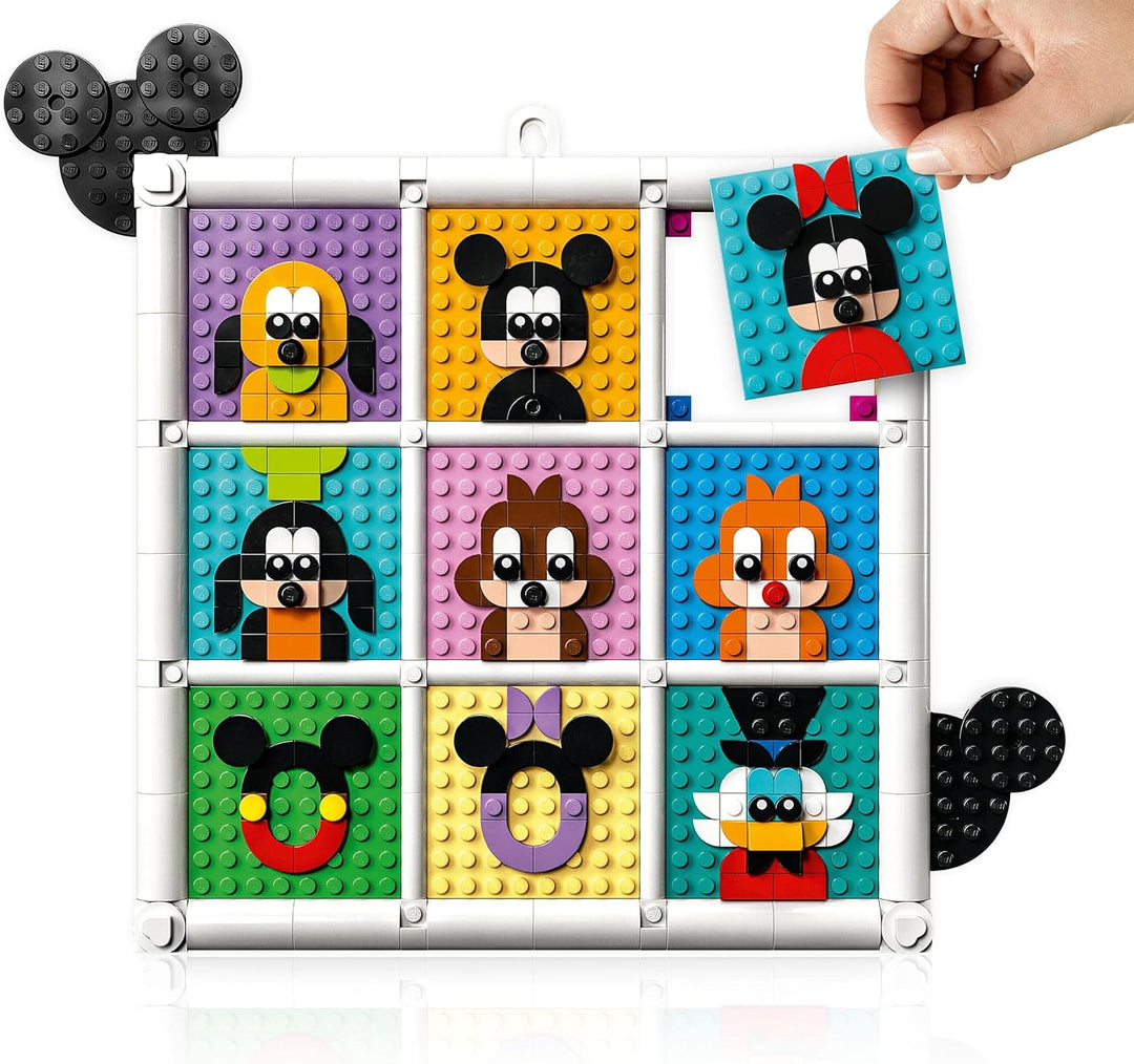 LEGO 43221 | Disney 100 Jahre Disney Zeichentrickikonen, Bastelset und DIY Set als Wandkunst und Sch
