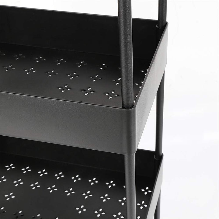 Wefun 4 Schichten Nischenregal Aufbewahrung Badregal Ordnungswagen mit Rollen zum Küche Wohnzimmer S