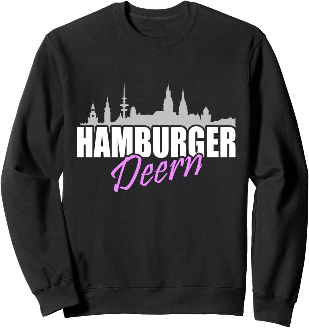 Hamburger Deern - Skyline - Anker Moin Hamburg Sprüche Sweatshirt