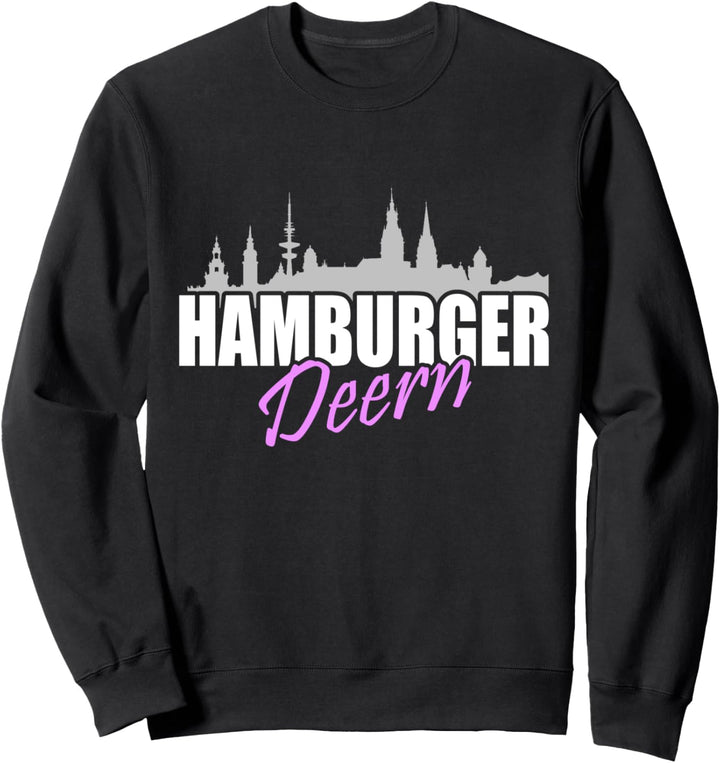 Hamburger Deern - Skyline - Anker Moin Hamburg Sprüche Sweatshirt