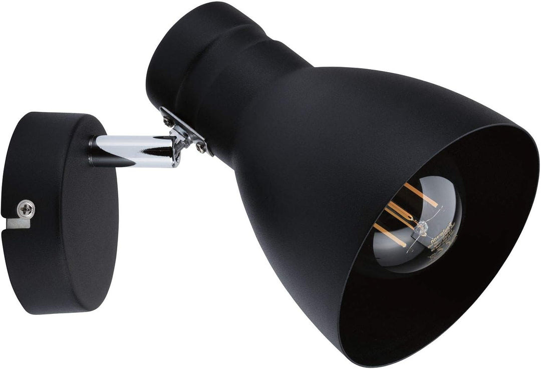 Paulmann 66759 Spotlight Davy 1-flammig max. 20 Watt Deckenleuchte Schwarz Spot Metall E27 Deckenstr