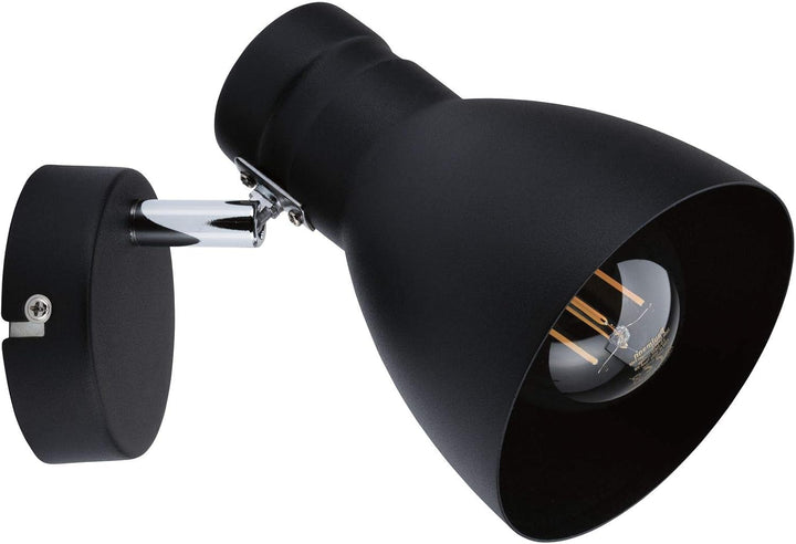 Paulmann 66759 Spotlight Davy 1-flammig max. 20 Watt Deckenleuchte Schwarz Spot Metall E27 Deckenstr