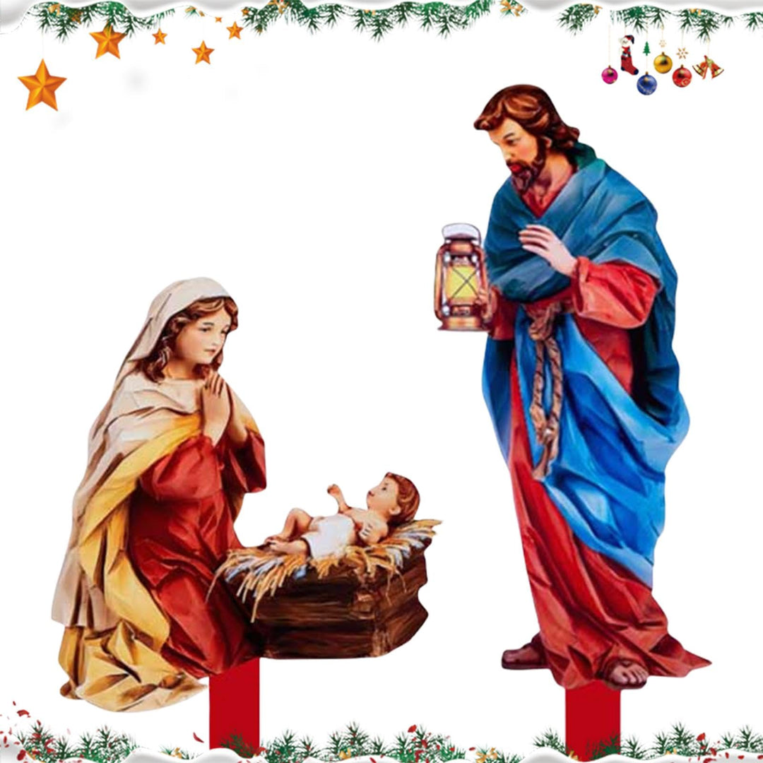 Weihnachtsdekorationen Outdoor Krippe Outdoor Dekoration Acryl Jesus Krippe Weihnachten Hof Display
