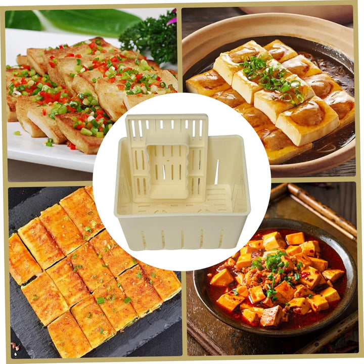 Tofu-Presse, 3 Stück, 14 x 10, 9 x 9, 4 cm, selbstgemachter Tofu-Maker, Lebensmittelqualität PP-Form