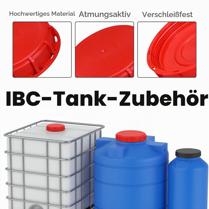 Tankdeckel, 1000 l, 245 mm, Deckel IBC DN225 DN 225, für Wassertank von 1000 l Aquarium, Fassventil,