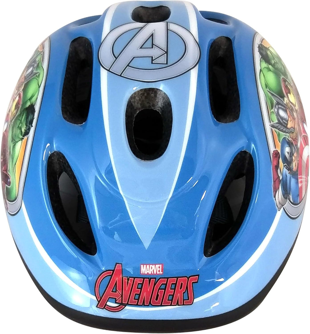 Stamp Jungen Stamp Helmet + Elbow and Knee Pads HELM ELLBOGEN KNIE SCHUTZ AVENGERS, Blau, 52/56 cm E